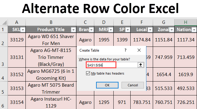 excel for mac alternate row color